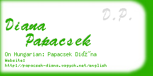 diana papacsek business card